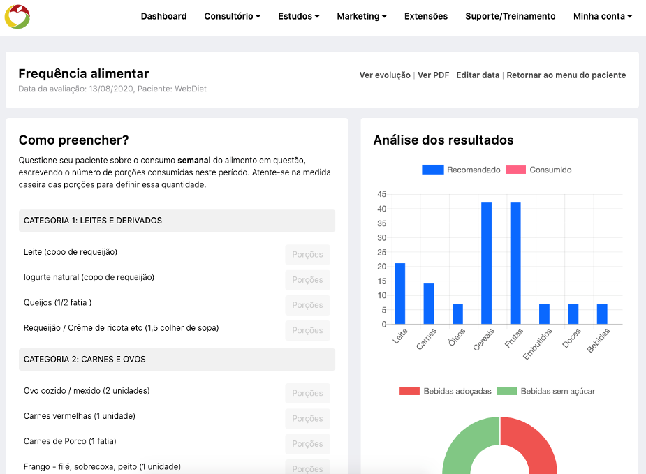 Pré-consulta. (WebDiet 3.0) – Central de ajuda WebDiet