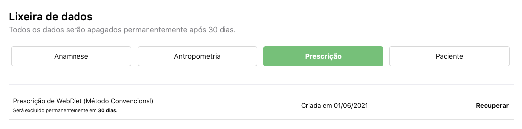 Pré-consulta. (WebDiet 3.0) – Central de ajuda WebDiet